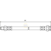 NAPA Brake Hydraulic Hose Line outer NBH1242