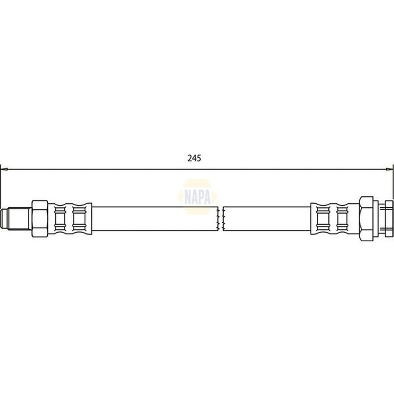 NAPA Brake Hydraulic Hose Line outer NBH1242