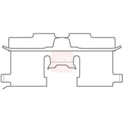 Apec Brake Pad Accessory Fitting Kit Rear fits Chevrolet Lacetti 2003-2013