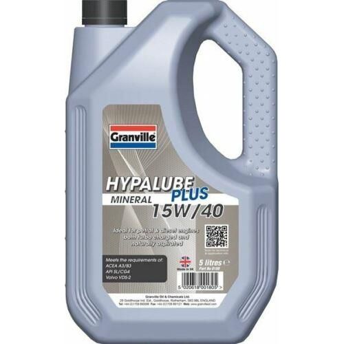 Granville Hypalube Mineral 15w40 Engine Oil 5 Litre Petrol and Diesel Granville - Dynamic Drive