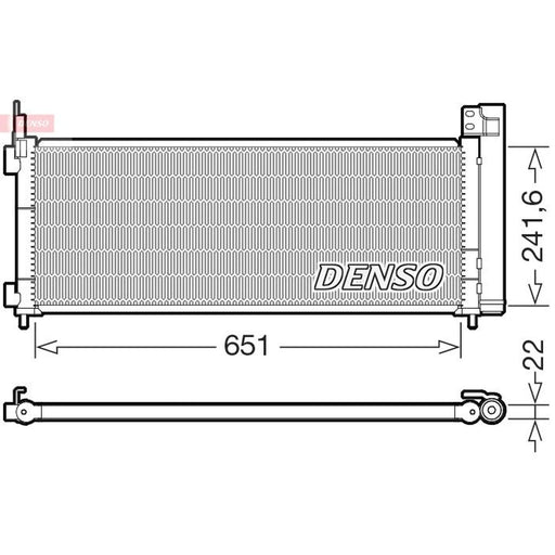Denso Air Conditioning Condenser fits Toyota Rav 4 IV 2015-2018 2.5