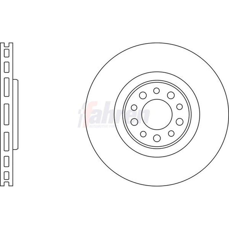 Fahren Front Brake Vented Discs & Pads fits Alfa Romeo Tonale 2022 on 1.3 1.5