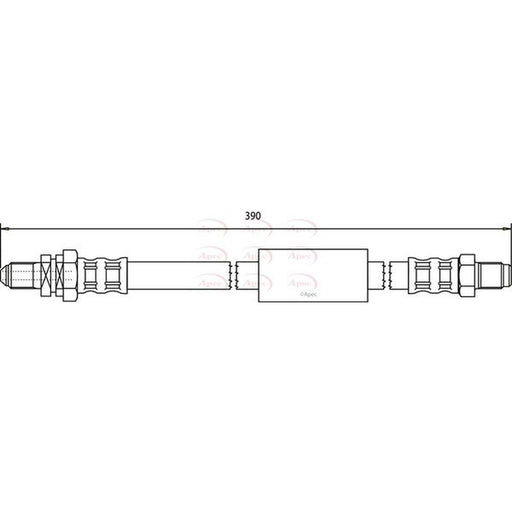 Apec Brake Hydraulic Hose Line Rear fits Ford Ka 1996-2008 1.3 1.6