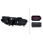 Hella Headlight Headlamp LED Left 1LX 016 810-471