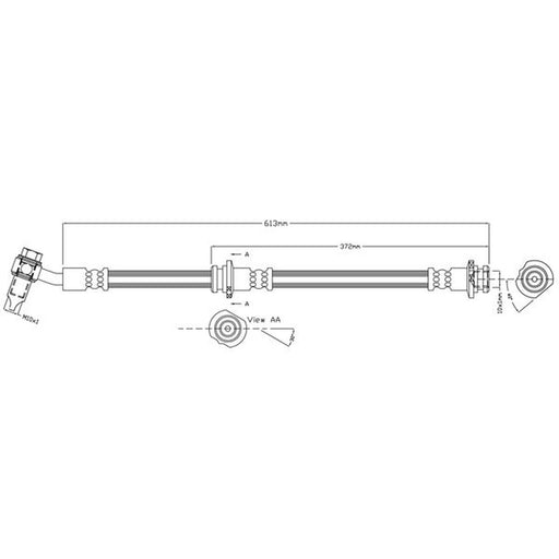 Juratek Brake Hydraulic Hose Line Front Right fits Nissan Qashqai II 2013-2015