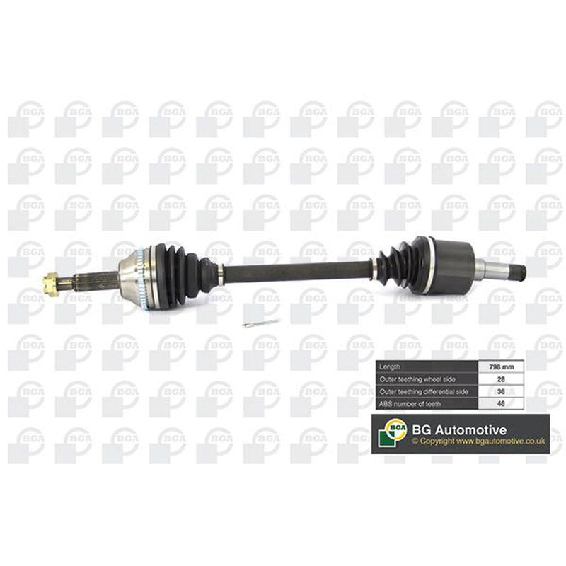 BGA CV Drive Shaft Driveshaft Front Left fits Ford Transit 2006-2014 2.2