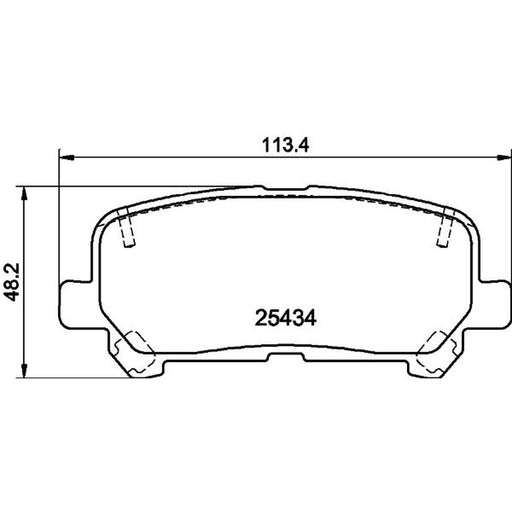 Mintex Rear Brake Pad Set fits Honda Odyssey 2010 on 3.5