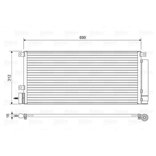 Valeo Air Conditioning Condenser 822576