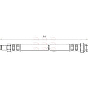 Apec Brake Hydraulic Hose Line Front fits Citroën C25 1981-1994 2.5
