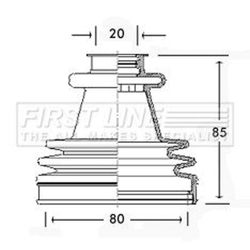 First Line Drive Shaft Bellow Kit Front Left fits Citroën Ax 1991-1994 1.4