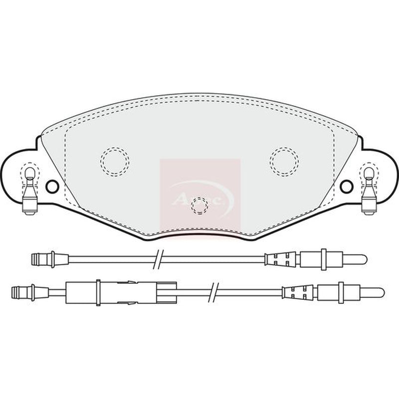 Apec Front Brake Pad Set fits Citroën C5 I 2001-2004 2.0 2.2 3.0