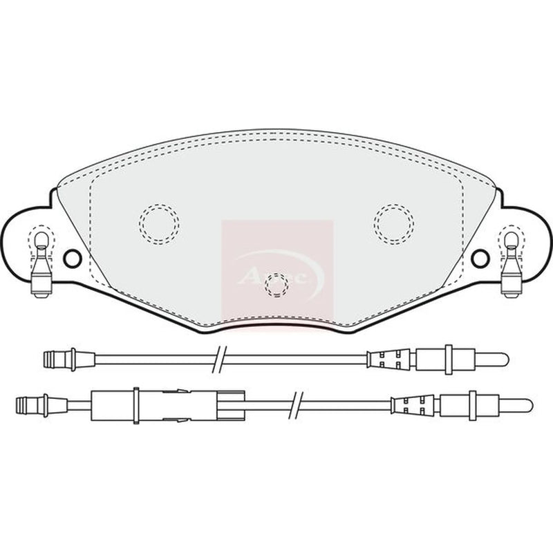 Apec Front Brake Pad Set PAD1283