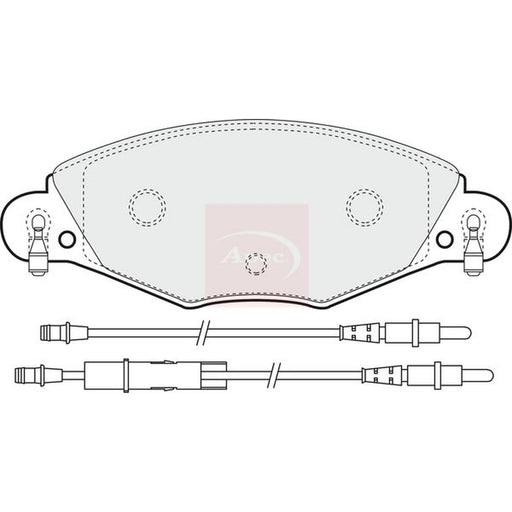 Apec Front Brake Pad Set fits Citroën C5 I 2001-2004 2.0 2.2 3.0