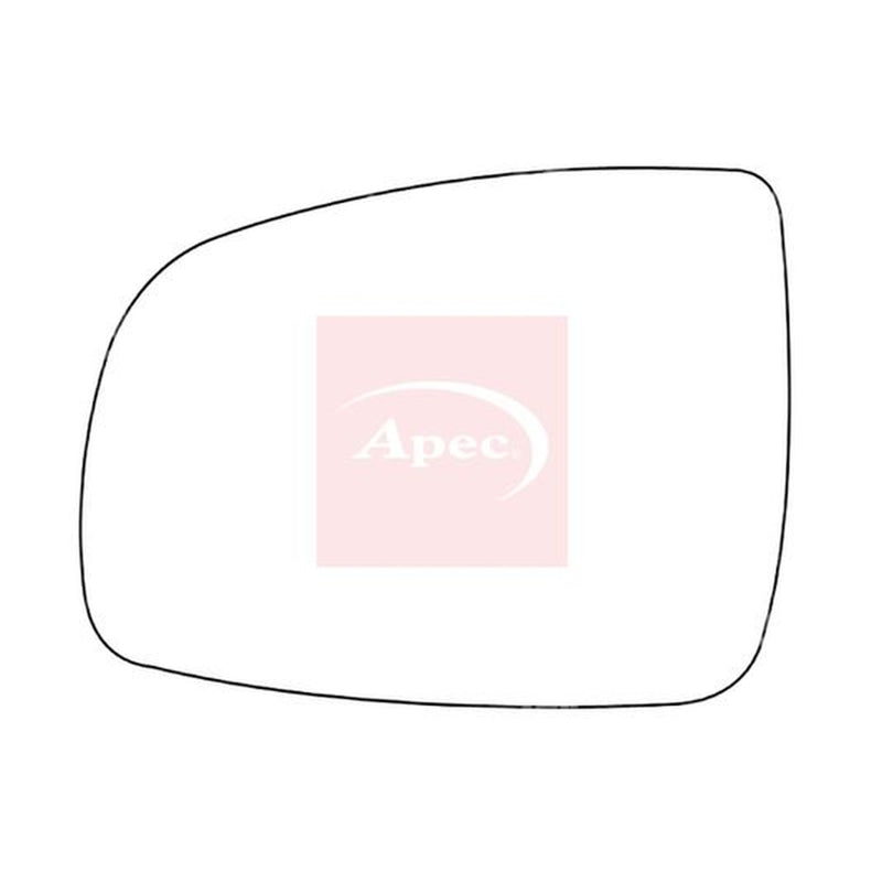 Apec Exterior Wing Mirror Glass Left fits Nissan Note 2006-2012 1.4 1.5 1.6