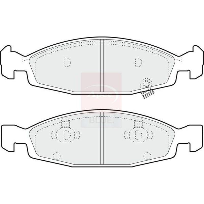 Apec Front Brake Pad Set fits Jeep Grand Cherokee 1999-2005 2.7 3.1 4.7