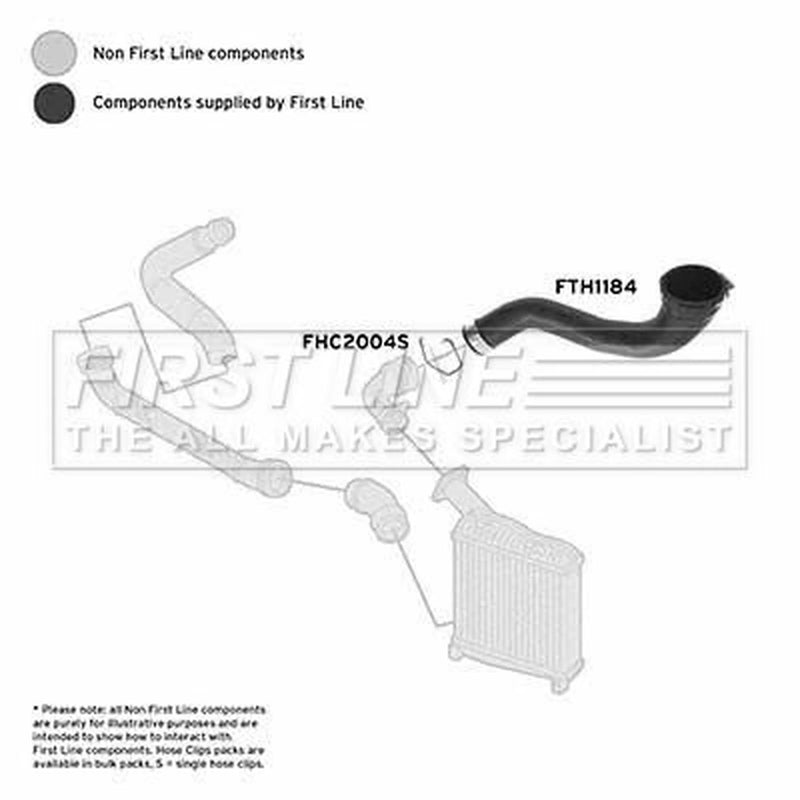 First Line Intercooler Turbo Charge Air Hose fits VW Touareg 2003-2010 2.5