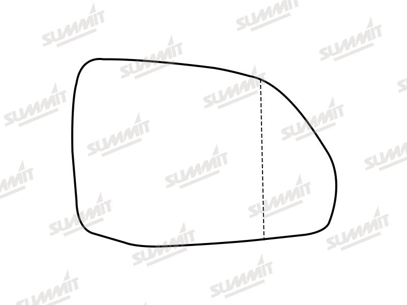Summit Stick-On Standard Mirror Glass fits Audi Q7 & SQ7 16 On RHS Summit - Bars 4 Cars