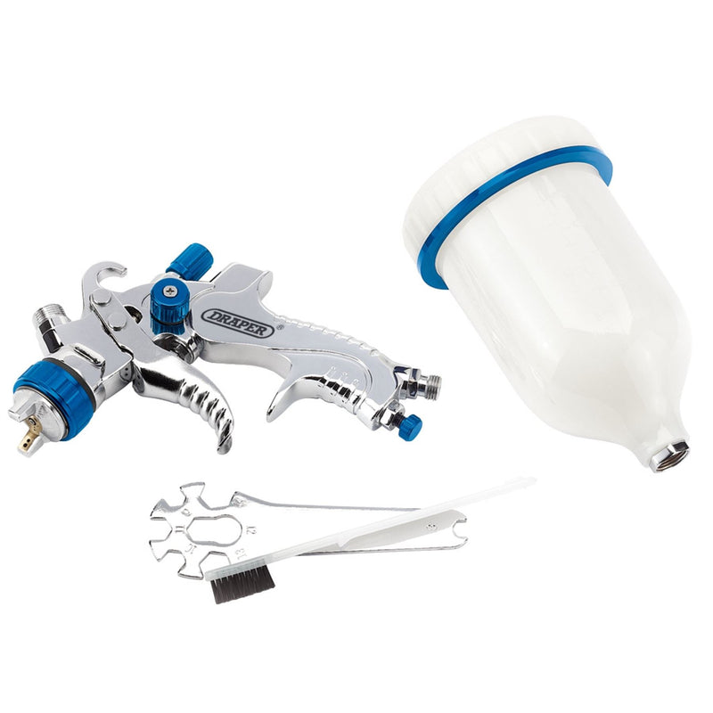 Draper Gravity Feed HVLP Air Spray Gun, 600ml 09706 Draper - Dynamic Drive