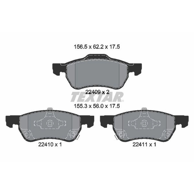 Textar Front Brake Pad Set 2240901
