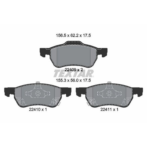 Textar Front Brake Pad Set 2240901