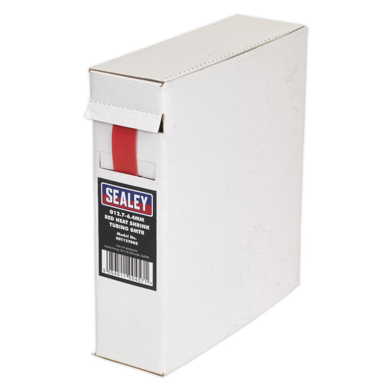 Sealey Heat Shrink Tubing Red 12.7-6.4mm 8m HST12708R Sealey  - Dynamic Drive