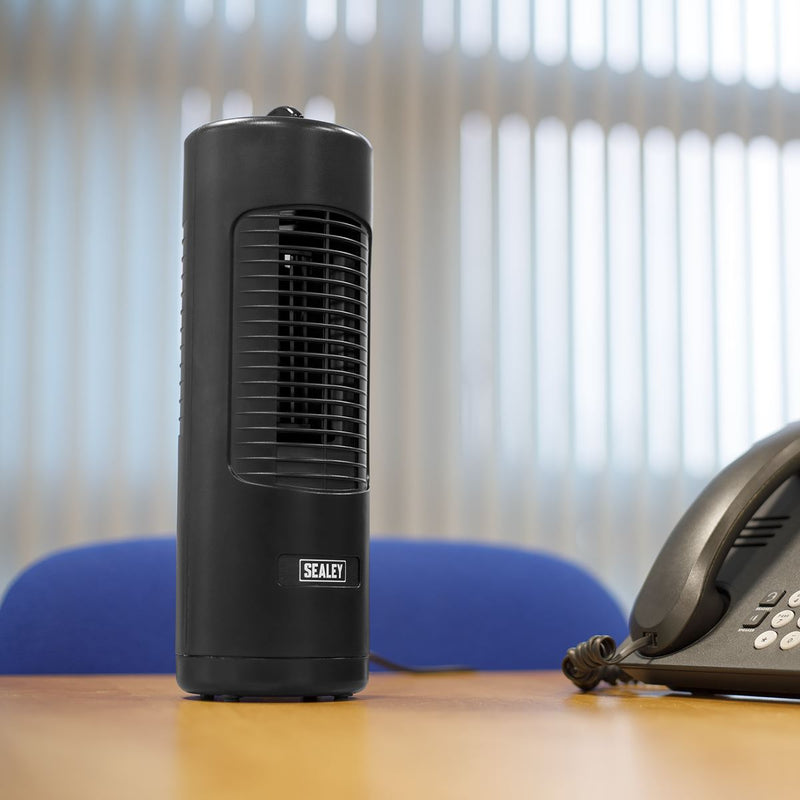 Sealey Oscillating Desk Tower Fan 2-Speed 12" 230V STF12C Sealey - Dynamic Drive