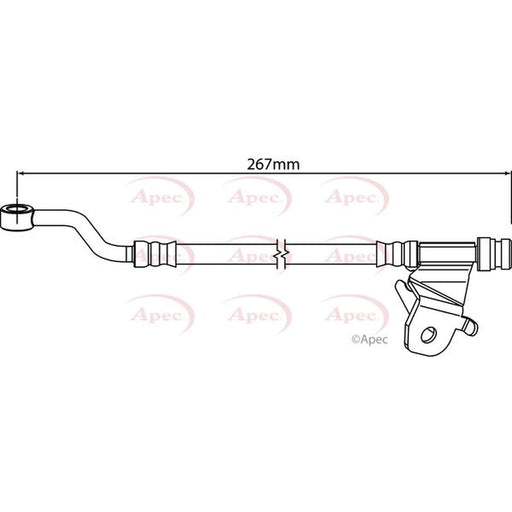 Apec Brake Hydraulic Hose Line Rear Left HOS4203