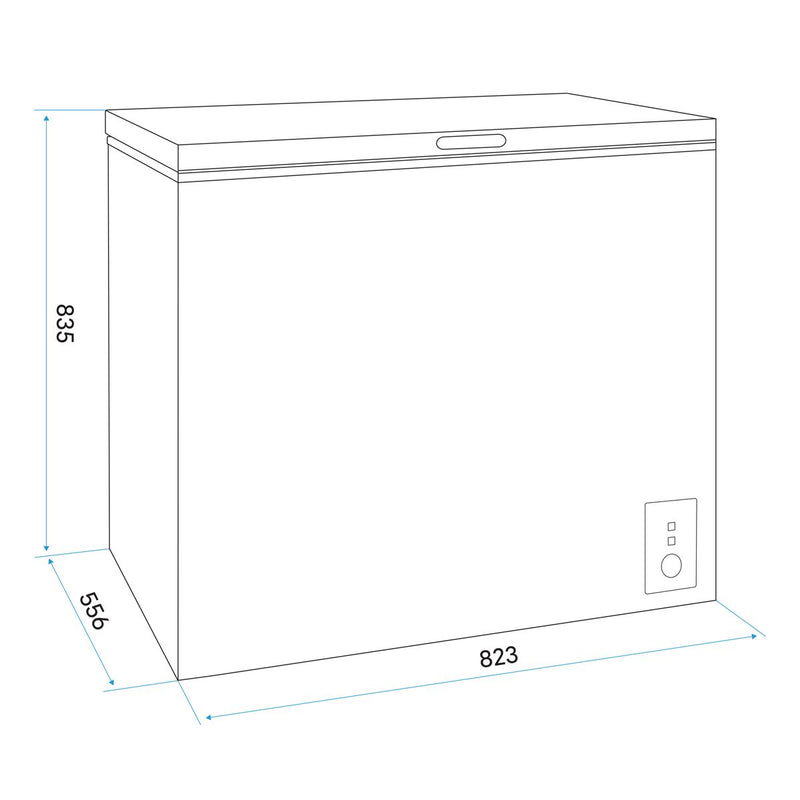Baridi Freestanding Chest Freezer 199L Capacity - White DH111 Baridi - Dynamic Drive