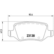 Brembo 4 x Rear Brake Pad Set fits Mercedes-Benz A-Class 1997-2012