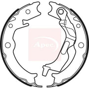 Apec Parking Brake Shoe Set fits Chevrolet Epica 2006-2011 2.0