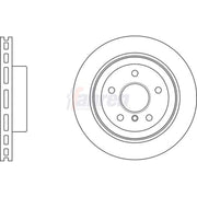Fahren 2 x Vented Brake Discs fits BMW 5 2009-2017