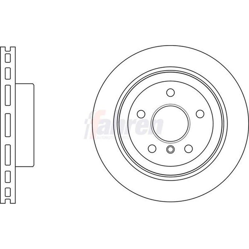 Fahren 2 x Vented Brake Discs fits BMW 5 2009-2017