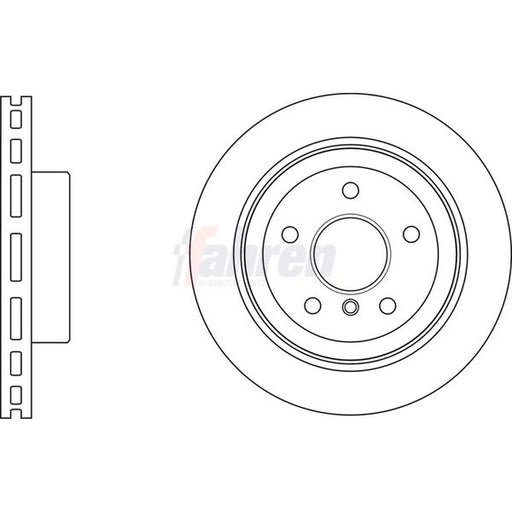 Fahren 2 x Vented Brake Discs fits BMW 5 2009-2017