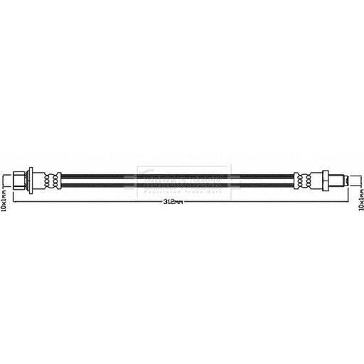 Borg & Beck Brake Hydraulic Hose Line inner BBH8453