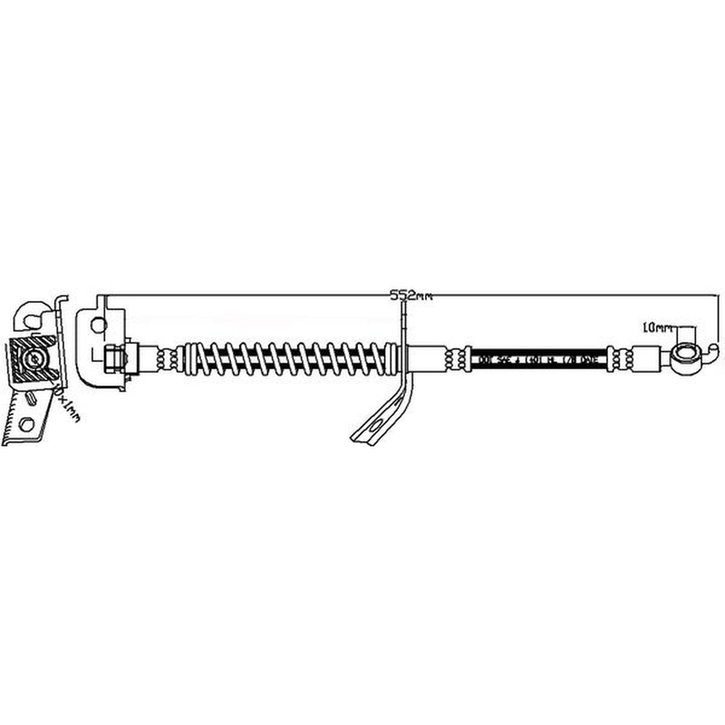 Abtex Brake Hydraulic Hose Line Front Left fits Hyundai I30 2007-2012
