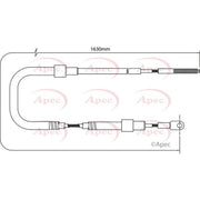 Apec Handbrake Cable Left Rear fits BMW 3 1990-1999 3.0 3.2
