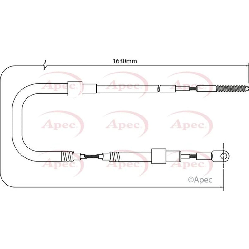 Apec Handbrake Cable Right Rear CAB1021