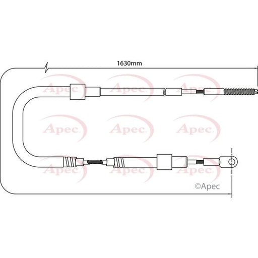 Apec Handbrake Cable Right Rear CAB1021