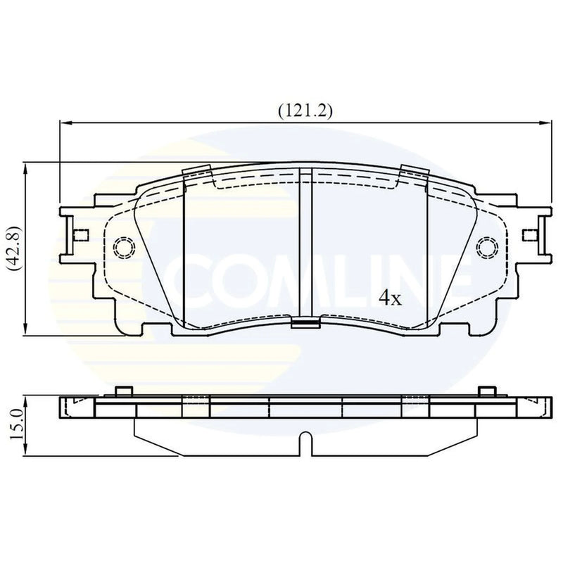 Comline 4 x Rear Brake Pad Set fits Lexus Nx 2014 on