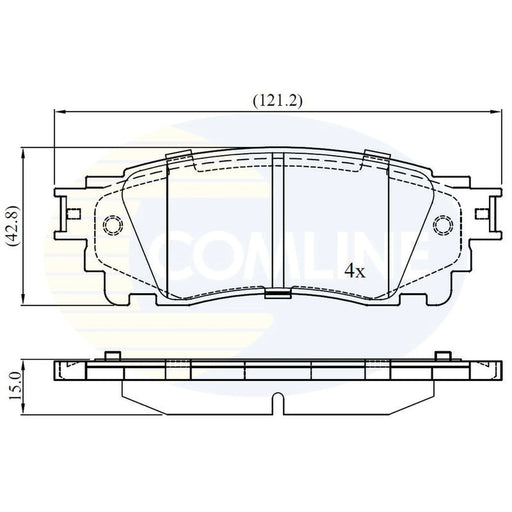 Comline 4 x Rear Brake Pad Set fits Lexus Nx 2014 on