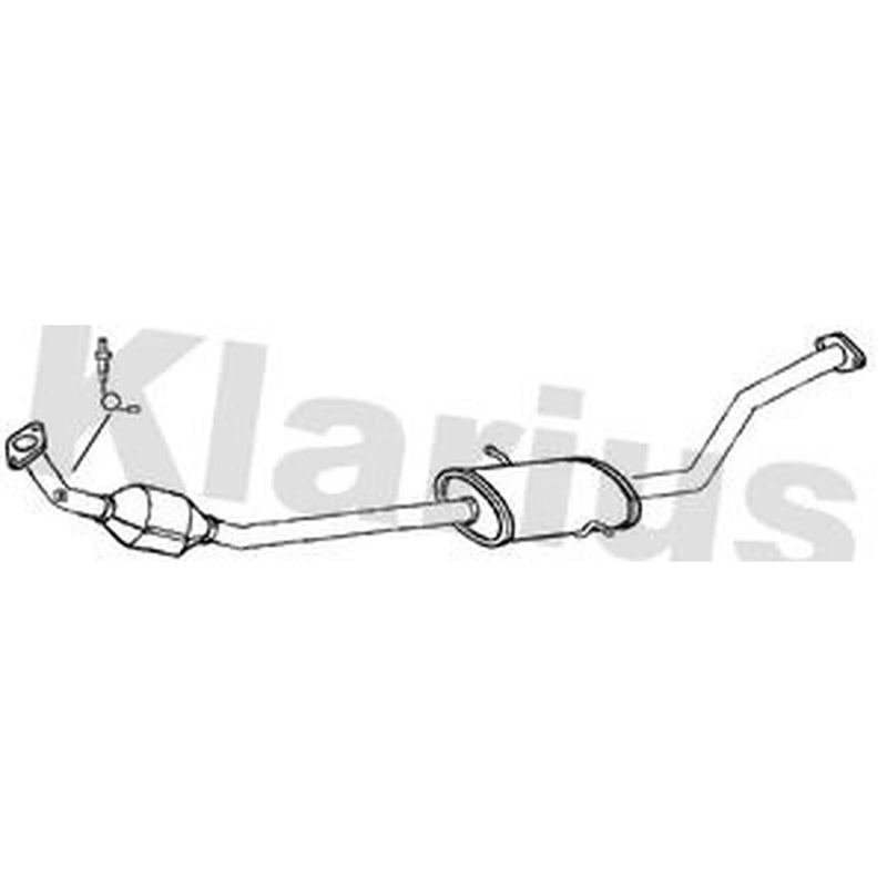 Klarius Catalyst Type Approved With Pipe fits Citroën C1 II 2014-2021 1.0