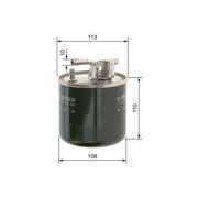 Bosch Fuel Filter Element fits Audi A8 D3 2003-2010 3.0 4.0 4.2