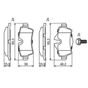 Bosch Front & Rear Pads fits Mini Mini 2012-2013
