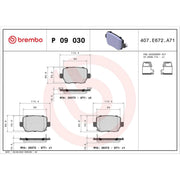 Brembo 4 x Rear Brake Pad Set fits Tesla Model 3 2017-2020