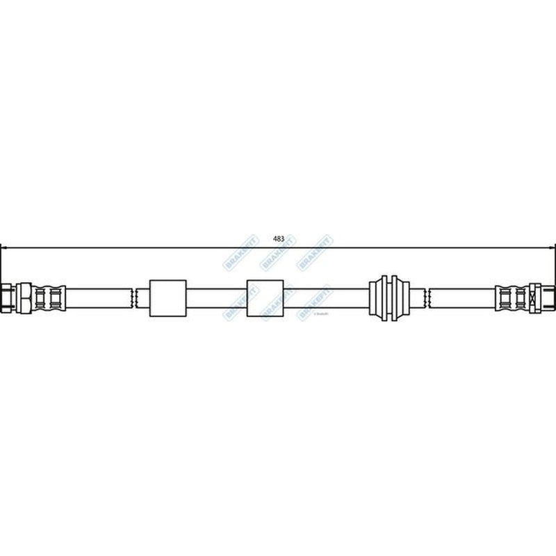 Apec Brake Hydraulic Hose Line Front fits Ford Galaxy 1996-2006 1.9 2.0 2.3