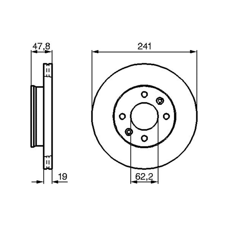 Bosch Front Brake Discs & Pads fits Hyundai Getz 2002-2010 1.1 1.3 1.4 1.5 1.6