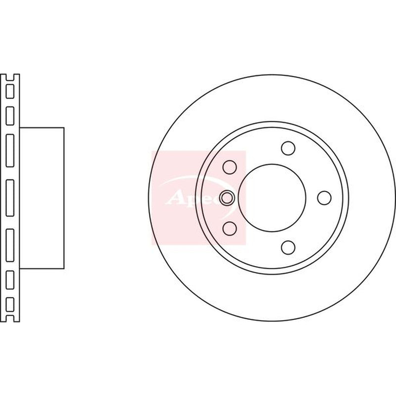 Apec Front Brake Vented Discs & Pads fits BMW 1 2004-2011