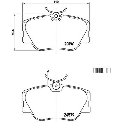Mintex Front Brake Pad Set fits Mercedes-Benz 124 1984-1993