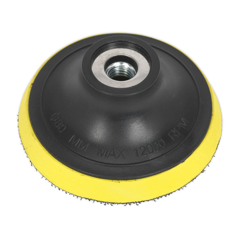 Sealey Hook-and-Loop Backing Pad75mm M10 x 1.5mm PTC75VM10 Sealey - Dynamic Drive