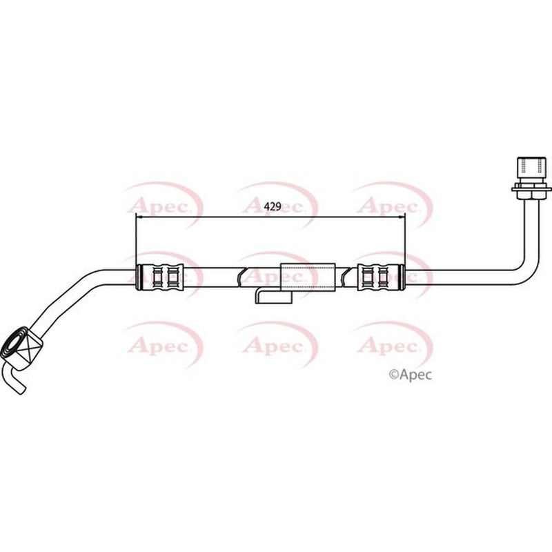 Apec Brake Hydraulic Hose Line Front Left fits Ford Transit 1985-2000